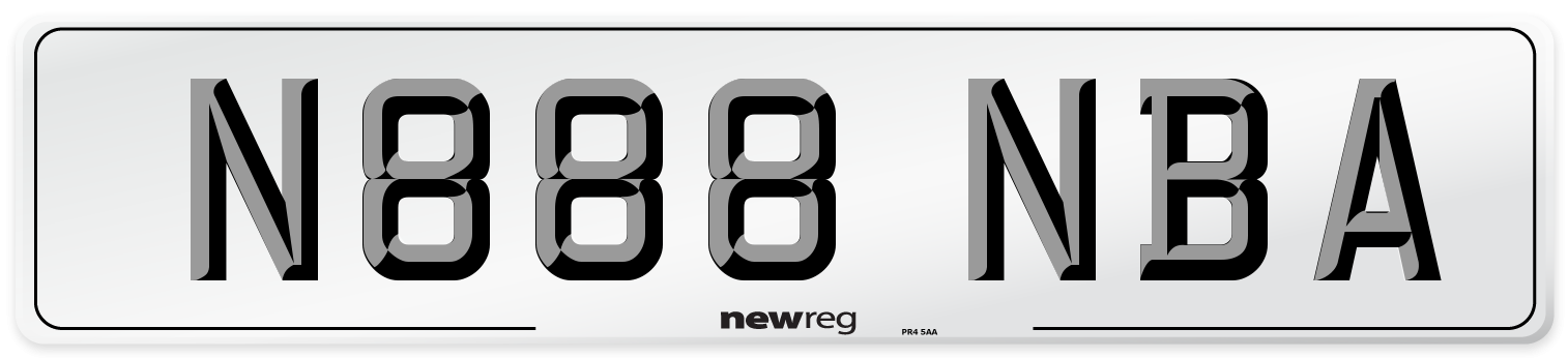 N888 NBA Number Plate from New Reg